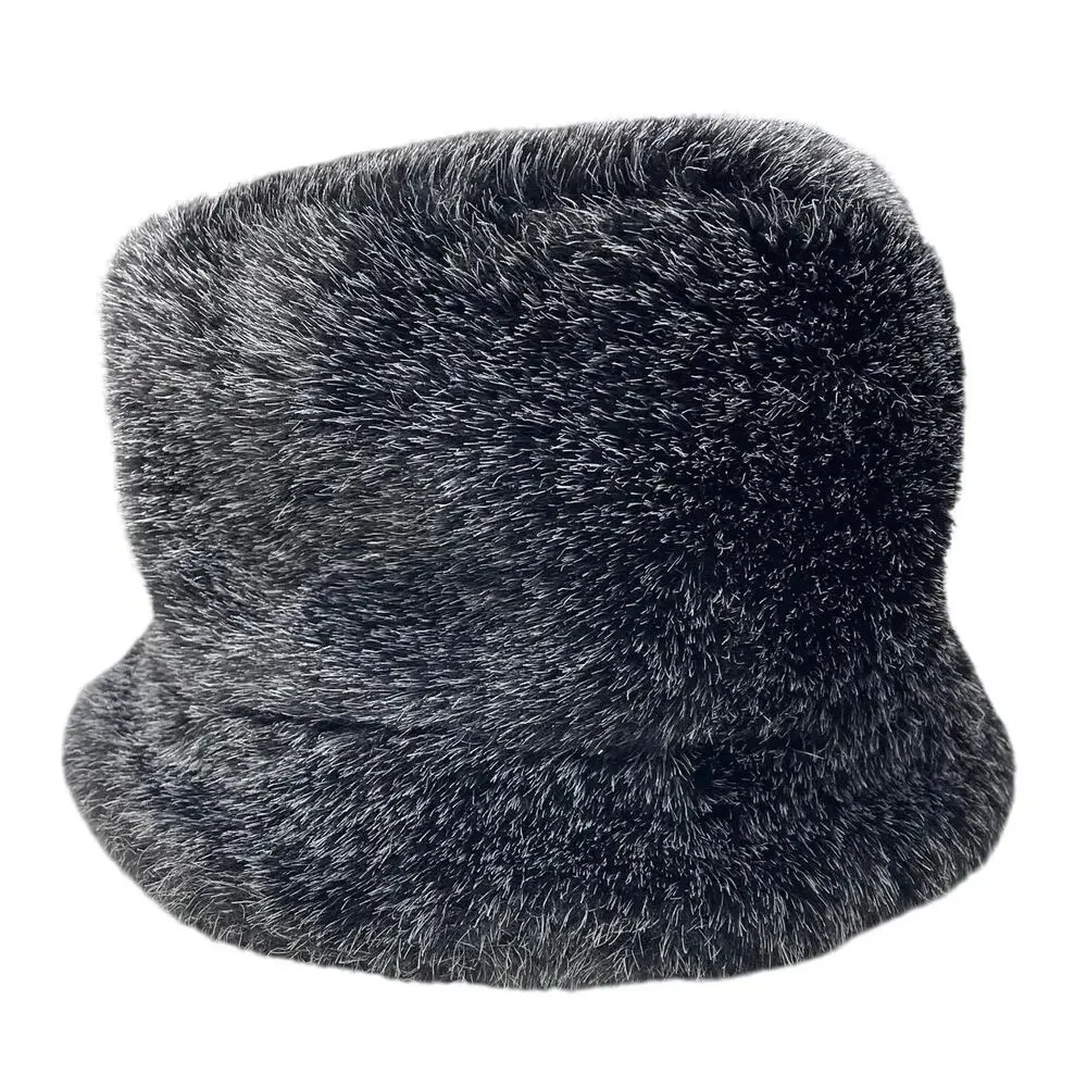 Parkhurst Faux Fur Bucket Hat Russian Style Ladies Winter Hat Old Money Gray